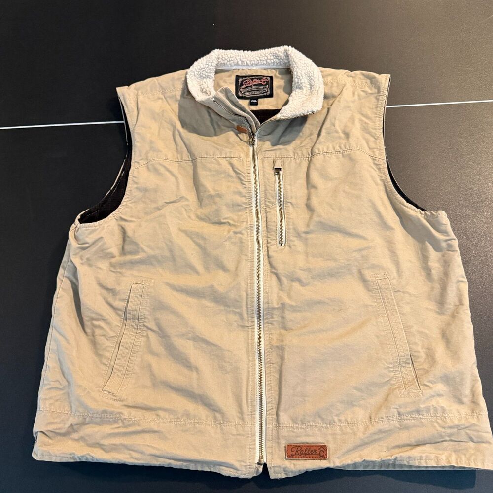 Rafter C Cowboy Collection Lined Canvas Vest 2XL